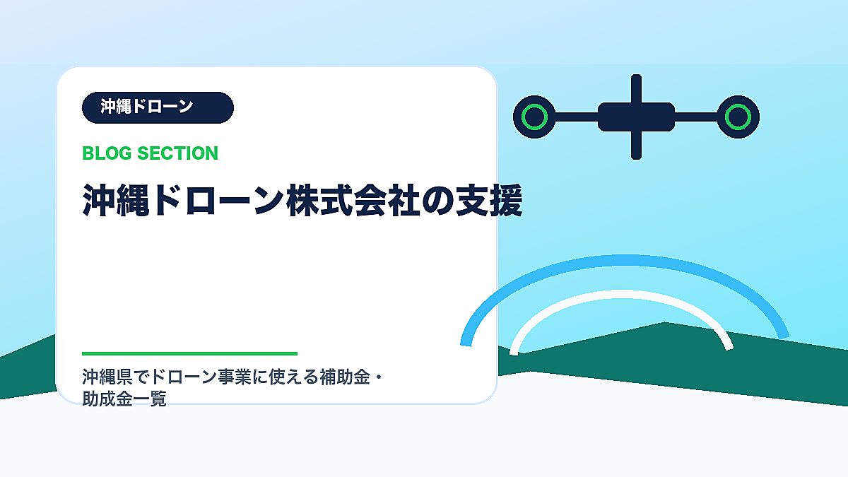 「沖縄ドローン株式会社の支援」の見出し画像