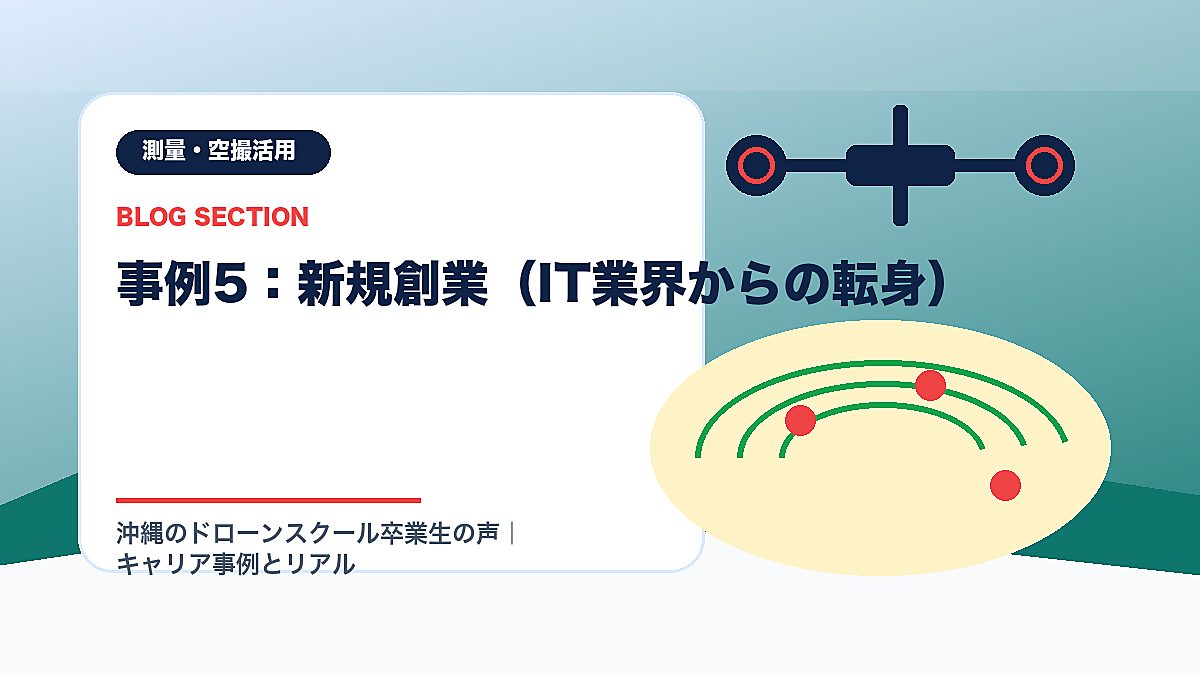 「事例5：新規創業（IT業界からの転身）」の見出し画像