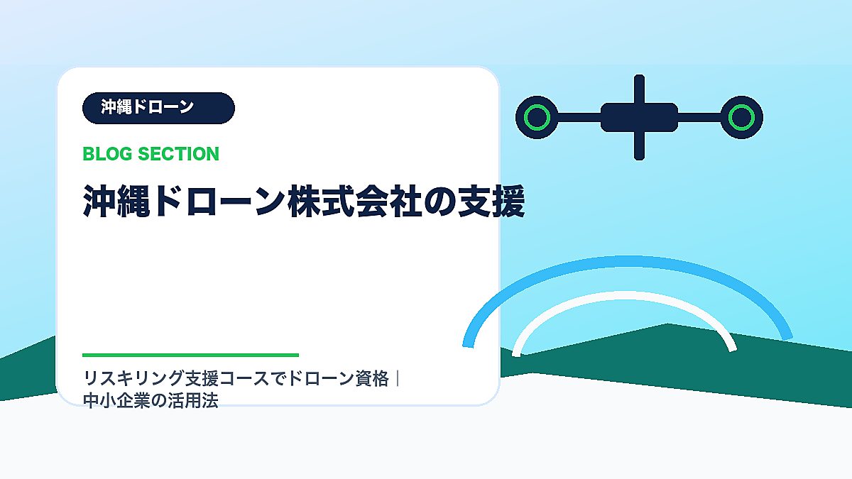 「沖縄ドローン株式会社の支援」の見出し画像