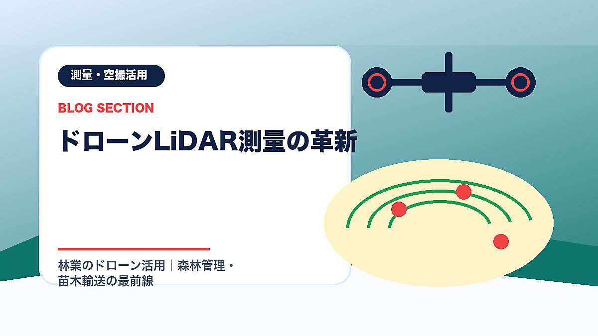「ドローンLiDAR測量の革新」の見出し画像