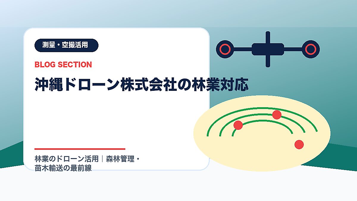 「沖縄ドローン株式会社の林業対応」の見出し画像