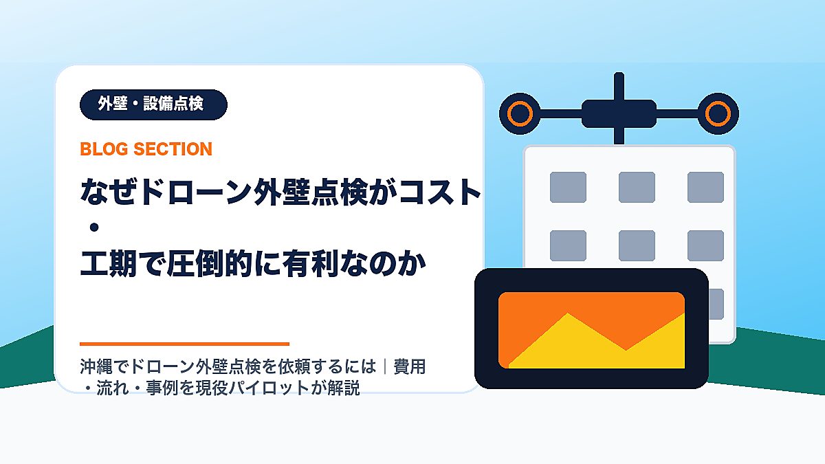 「なぜドローン外壁点検がコスト・工期で圧倒的に有利なのか」の見出し画像