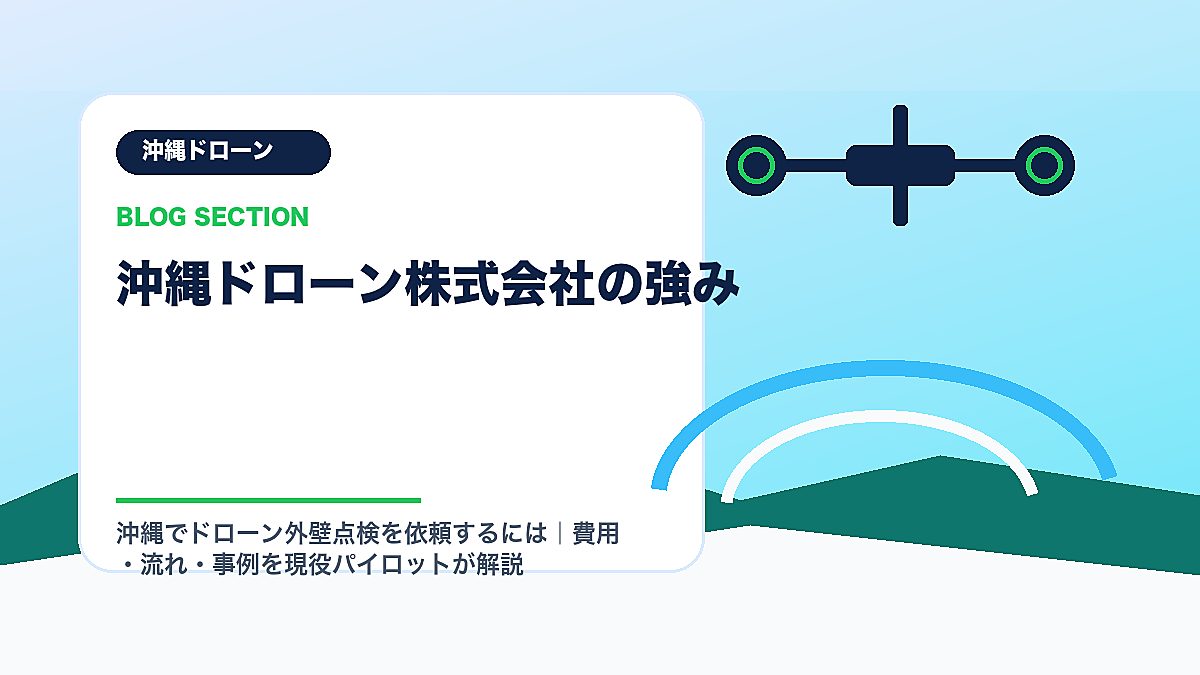 「沖縄ドローン株式会社の強み」の見出し画像