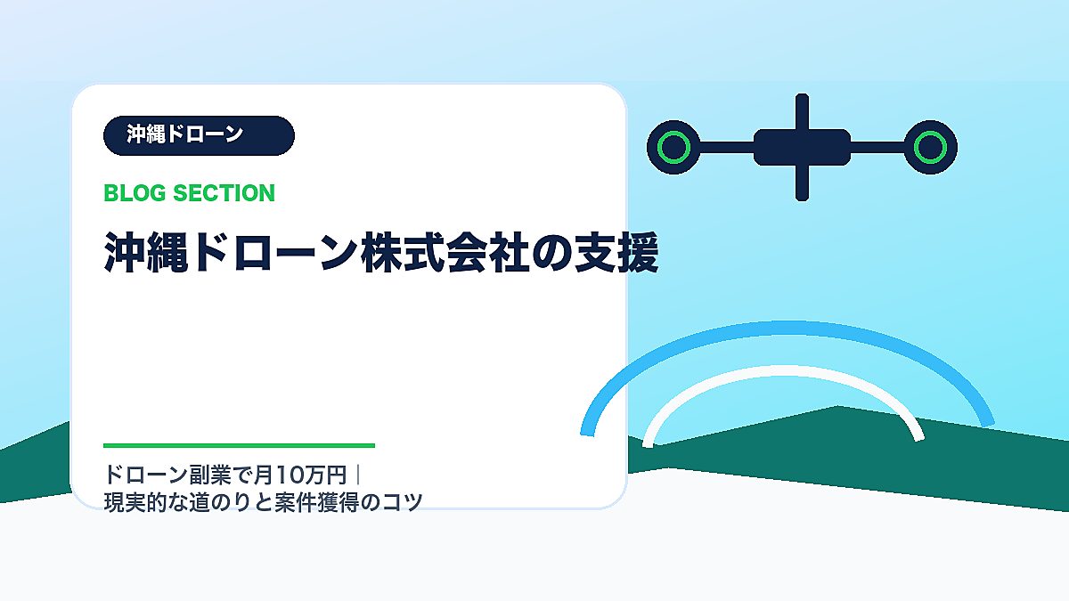 「沖縄ドローン株式会社の支援」の見出し画像