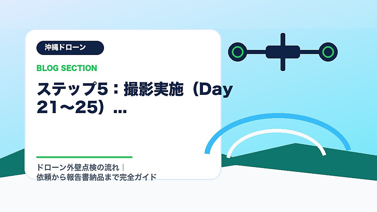 「ステップ5：撮影実施（Day 21〜25）」の見出し画像