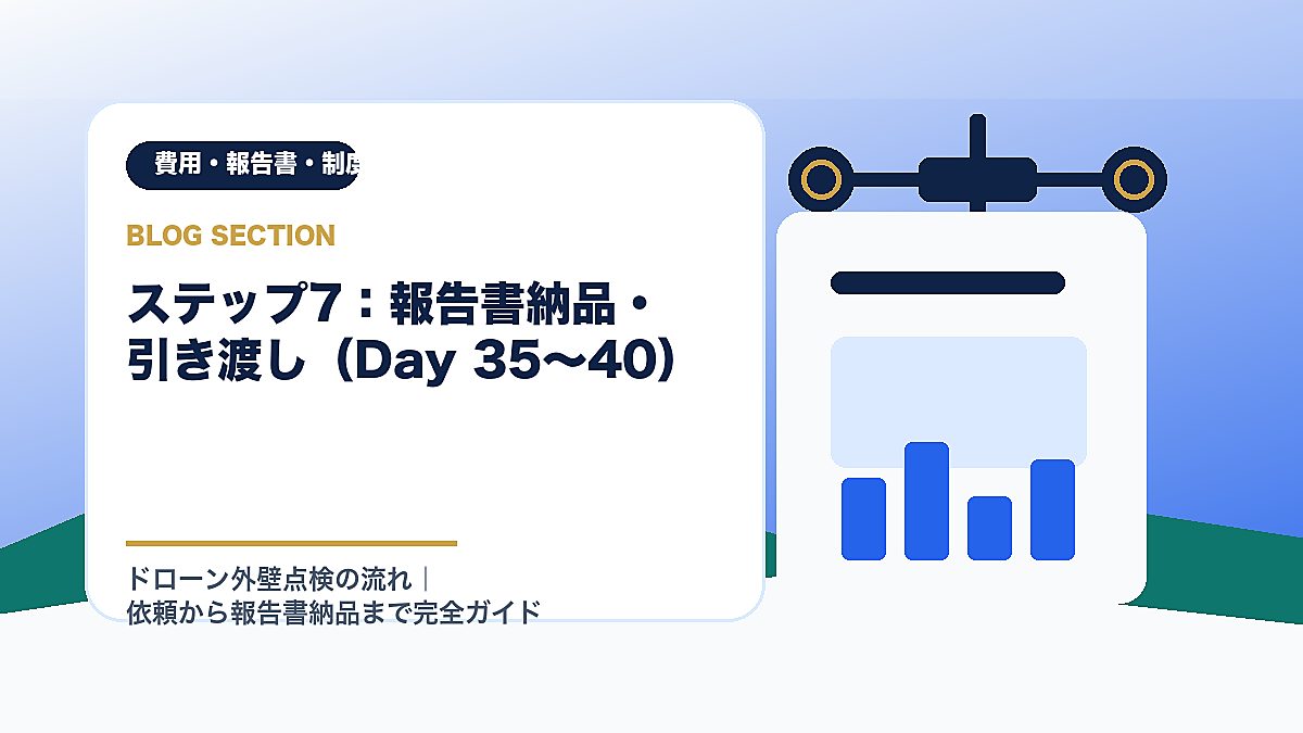 「ステップ7：報告書納品・引き渡し（Day 35〜40）」の見出し画像