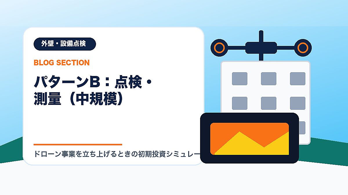 「パターンB：点検・測量（中規模）」の見出し画像