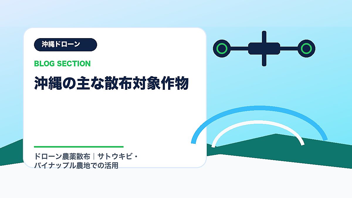 「沖縄の主な散布対象作物」の見出し画像