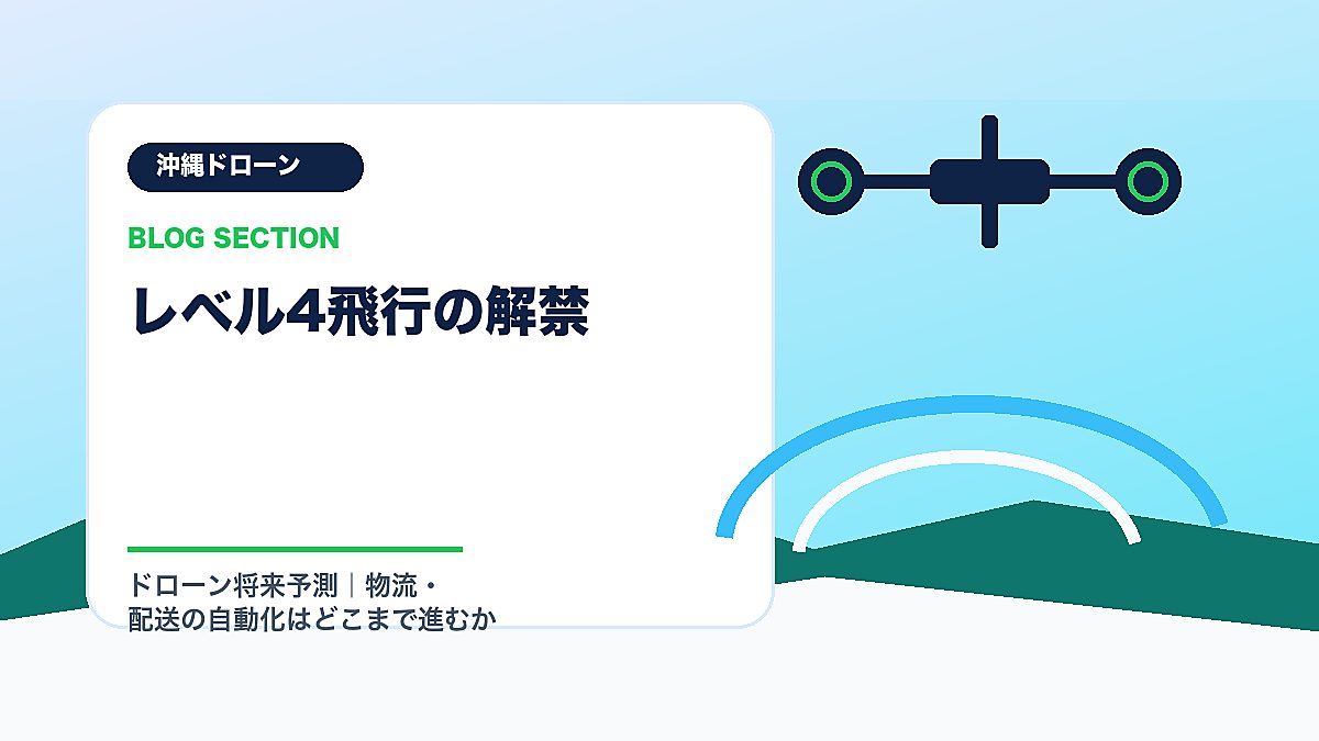 「レベル4飛行の解禁」の見出し画像