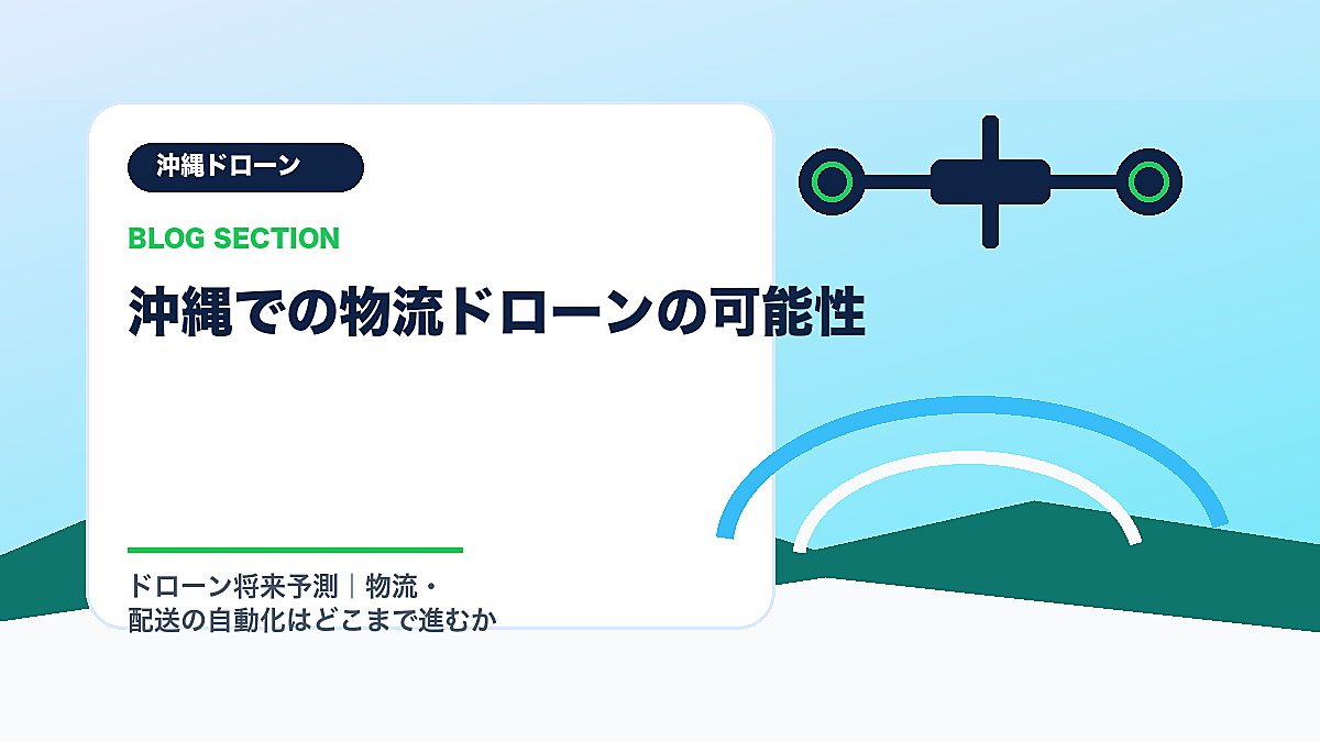 「沖縄での物流ドローンの可能性」の見出し画像