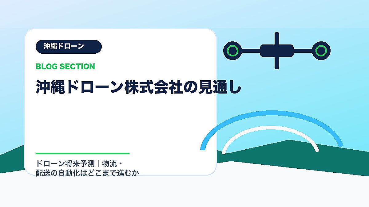 「沖縄ドローン株式会社の見通し」の見出し画像