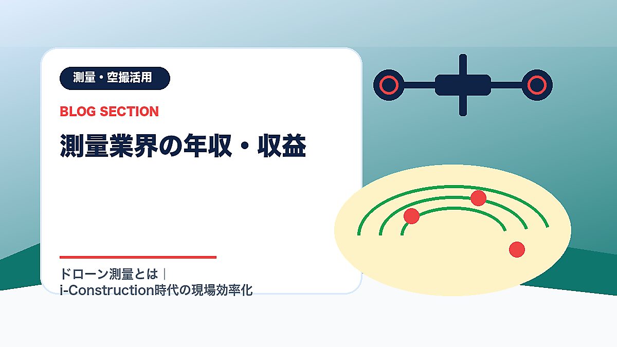 「測量業界の年収・収益」の見出し画像