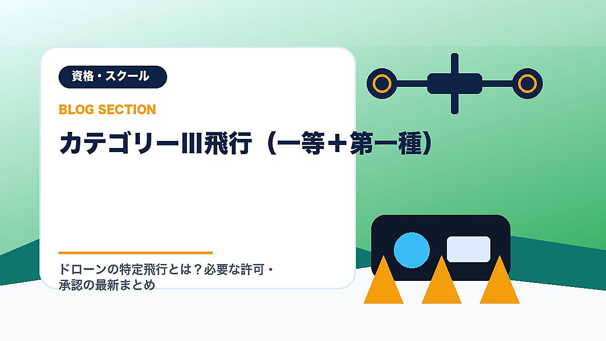 「カテゴリーⅢ飛行（一等＋第一種）」の見出し画像