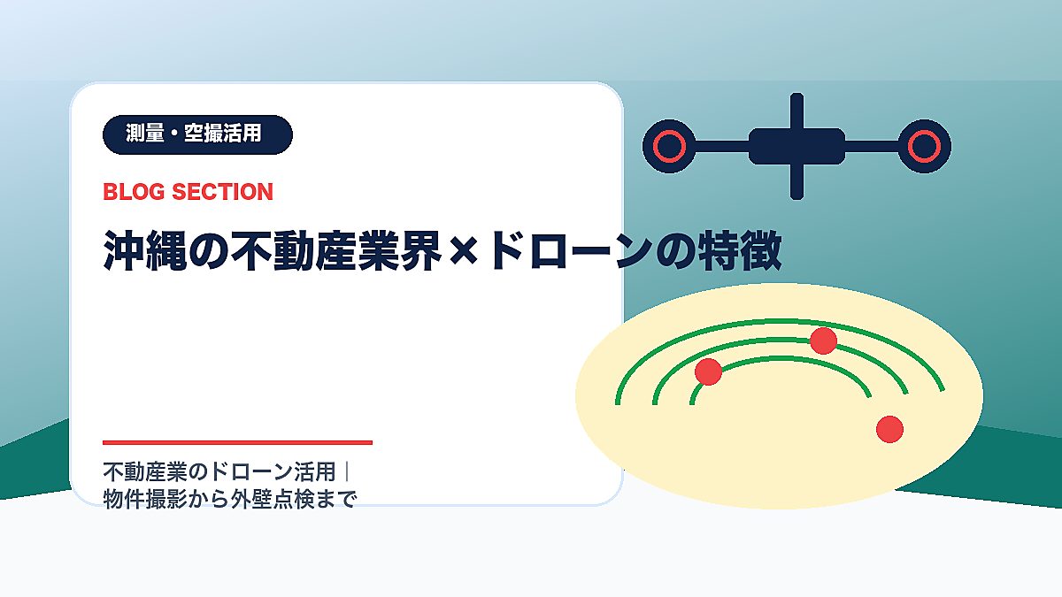 「沖縄の不動産業界×ドローンの特徴」の見出し画像