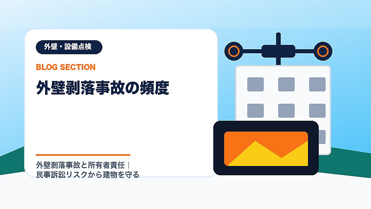 「外壁剥落事故の頻度」の見出し画像
