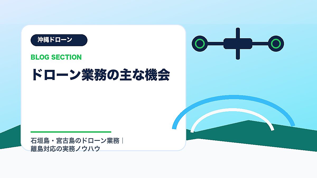 「ドローン業務の主な機会」の見出し画像