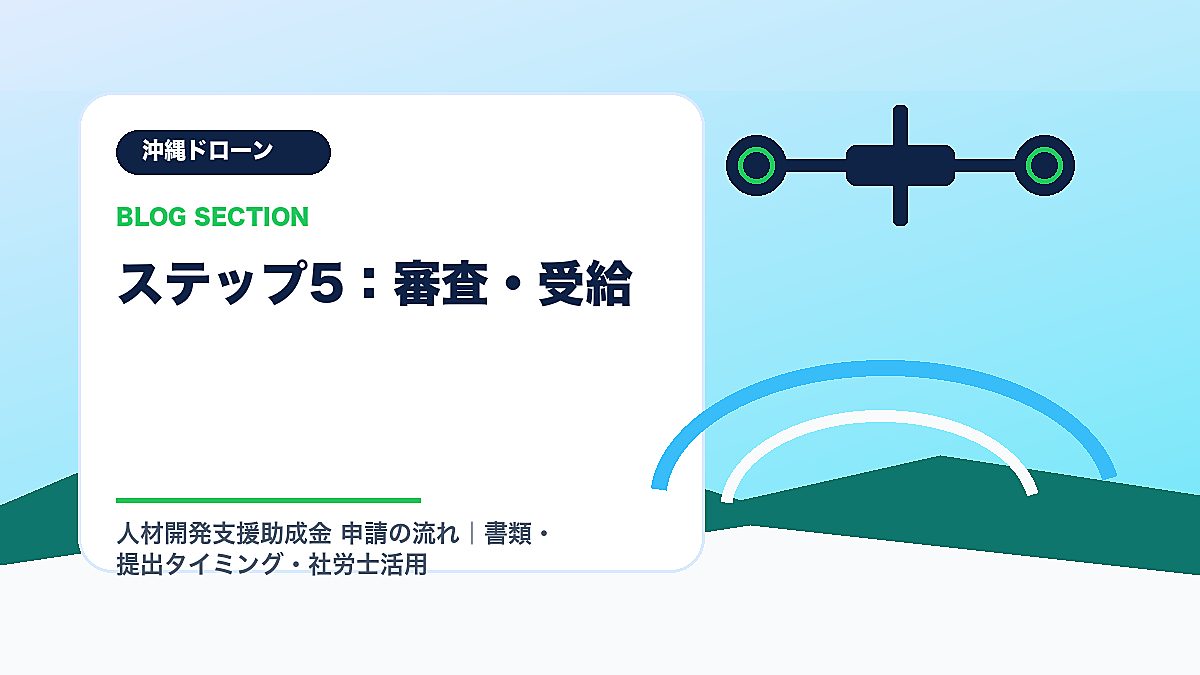「ステップ5：審査・受給」の見出し画像