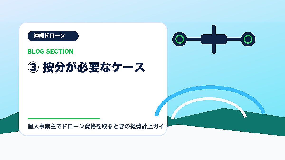「③ 按分が必要なケース」の見出し画像