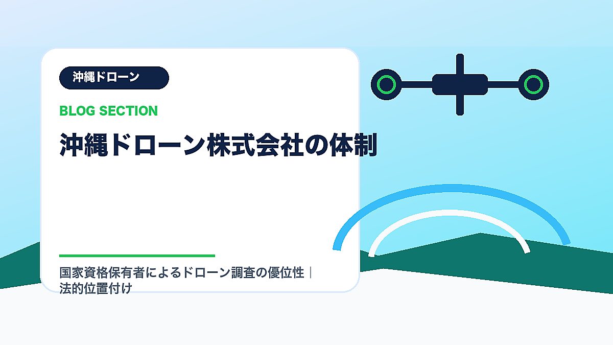 「沖縄ドローン株式会社の体制」の見出し画像